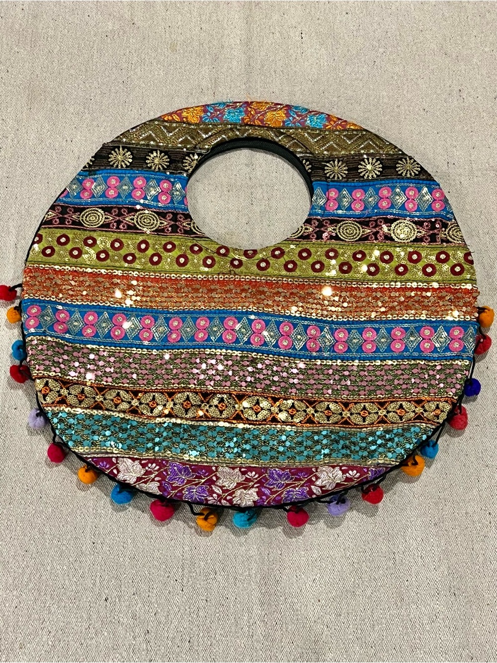 Boho round bohemian handbag